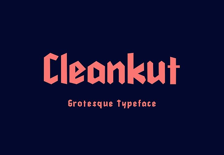 Cleankut Free Grotesque Typeface 1