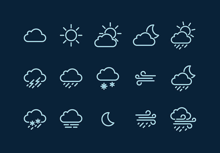 15 Free Weather Icons Vector 1
