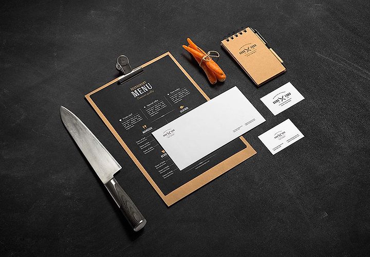 2 Free Restaurant Bar Branding Mockups Psd 1