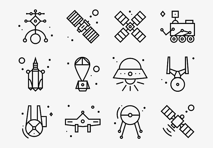 36 Space Iconography Icons 1
