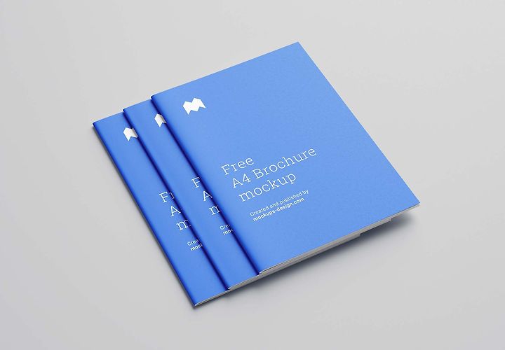 7 Free A4 Brochure Mockups Psd 1