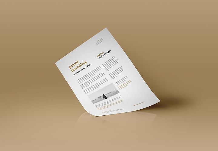 A4 Paper Mockup Psd 1