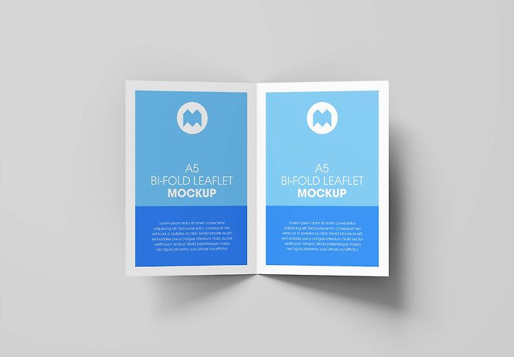 A5 Bifold Leaflet Brochure Mockup Psd 1