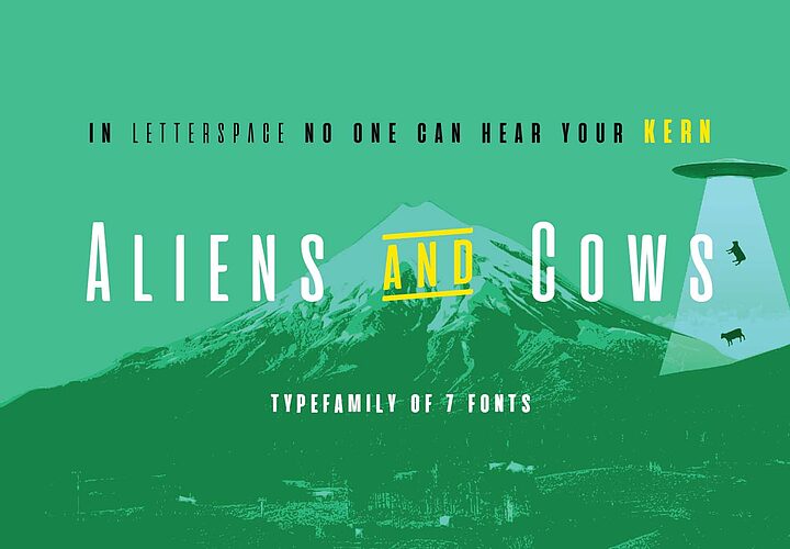 Aliens And Cows Font 1