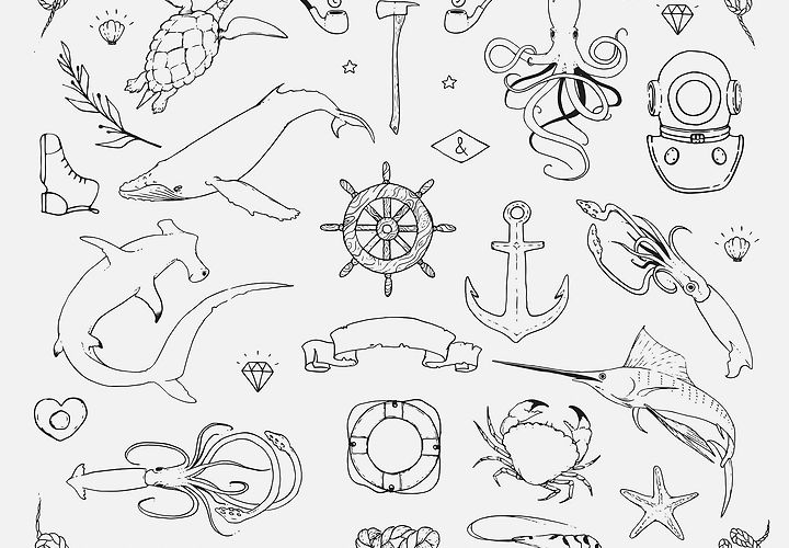 Aquaway Free Sea Creatures Vector Pack Ai 1