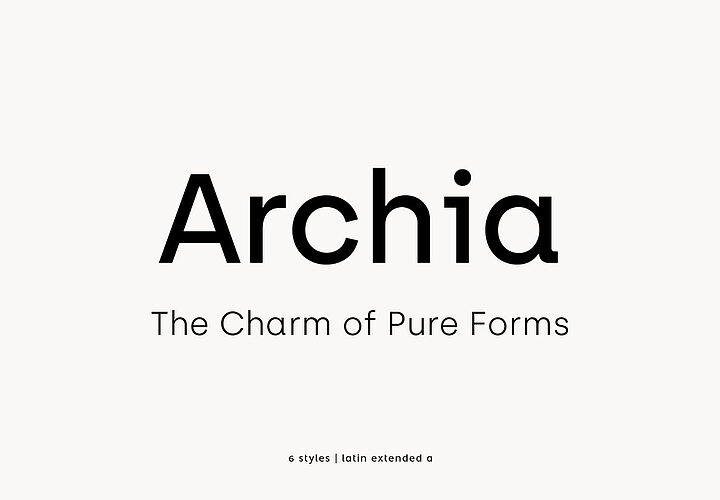 Archia Modern And Simple Font 1