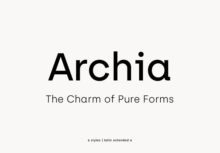 Archia Modern And Simple Font 1