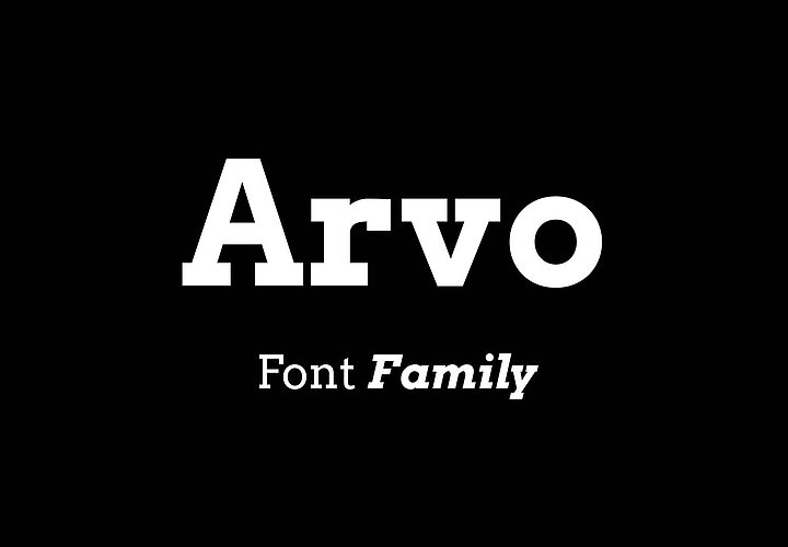 Arvo Free Font Family 1