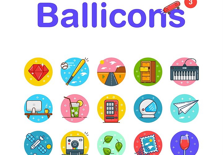 Ballicons Free Flat Icons Set Ai 1