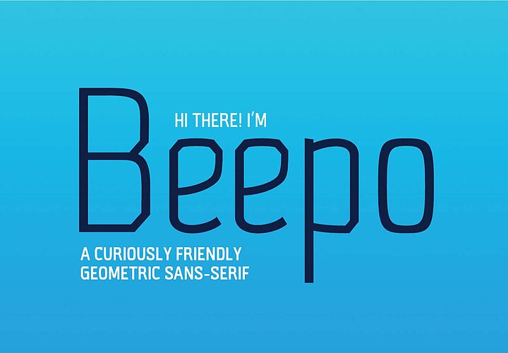 Beepo Geometric Sans Serif Font 1