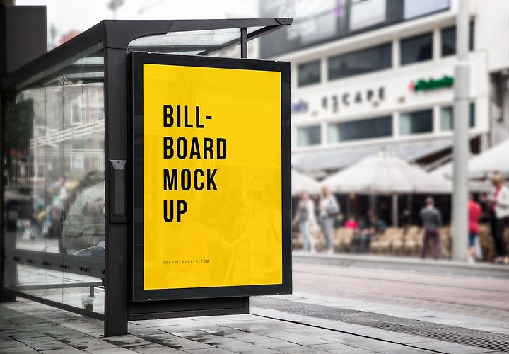 Bus Stop Billboard Mockup Psd 1