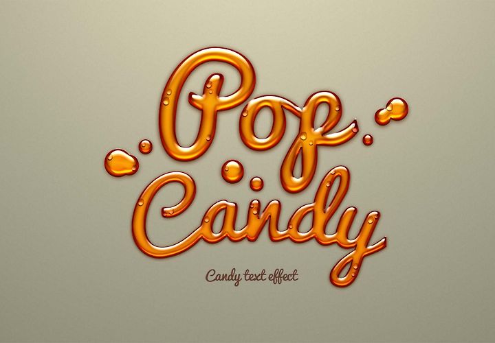 Candy Text Effect Psd 1