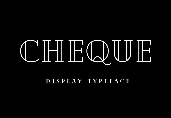 Cheque Free Display Typeface 1