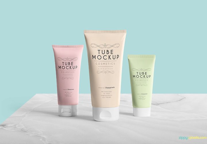 Clean Free Packaging Tube Mockup 1