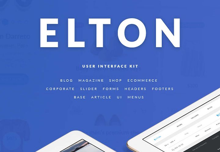 Elton Free Ui Kit Psd 1