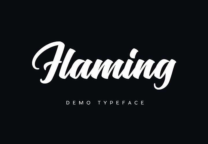 Flaming Script Audacious Free Font 1