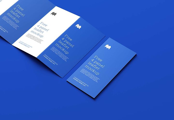 Free 4 Fold Leaflet Mockup Psd 1