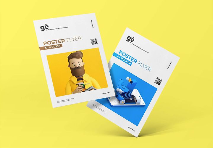 Free A4 Flyer Mockup Psd 1