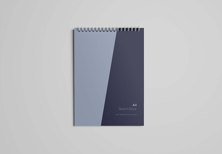 Free A4 Sketchbook Mockup Psd 1