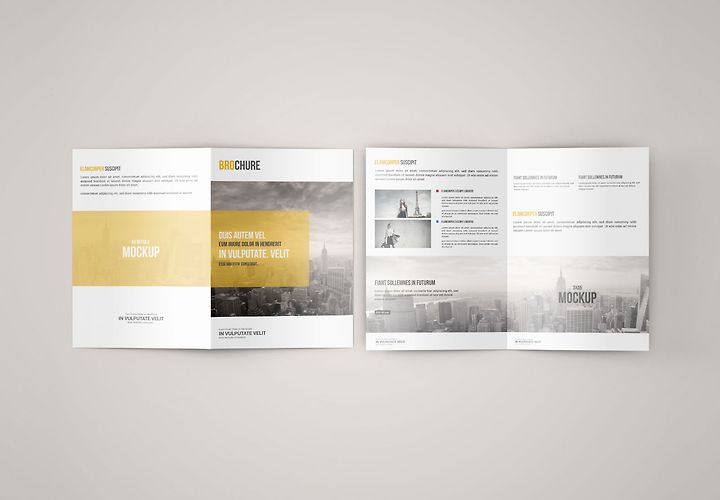 Free A5 Bifold Brochure Mockup 1