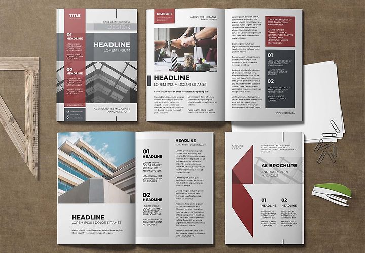 Free A5 Magazine Mockup Psd 2 1