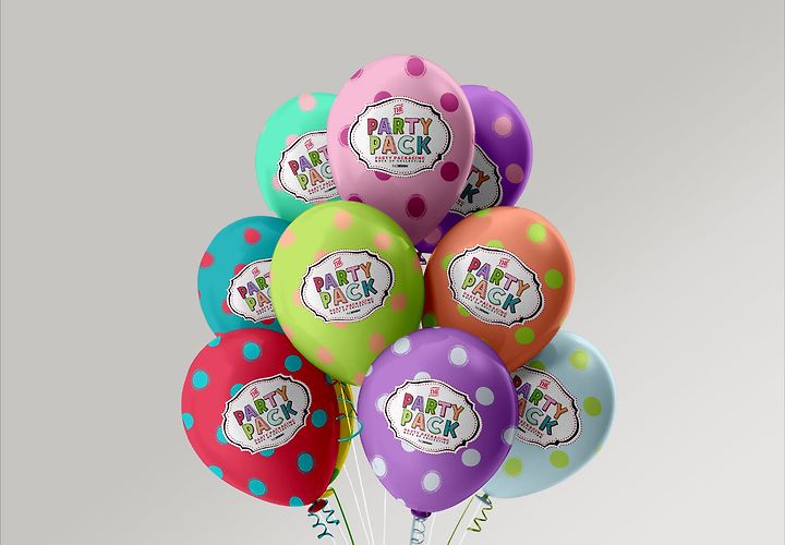 Free Balloons Mockup 1