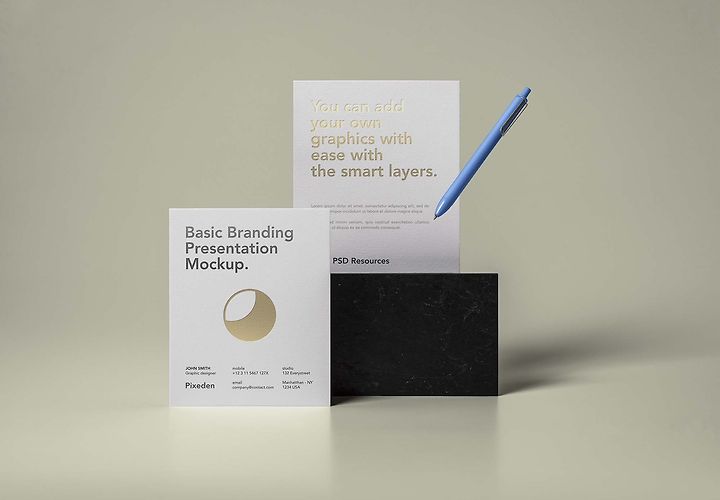 Free Basic Stationery Mockup Psd 1