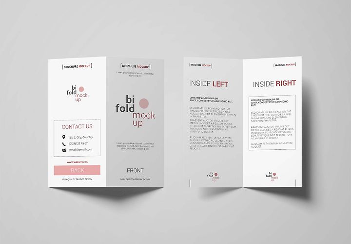 Free Bifold Invitation Mockup Psd 1