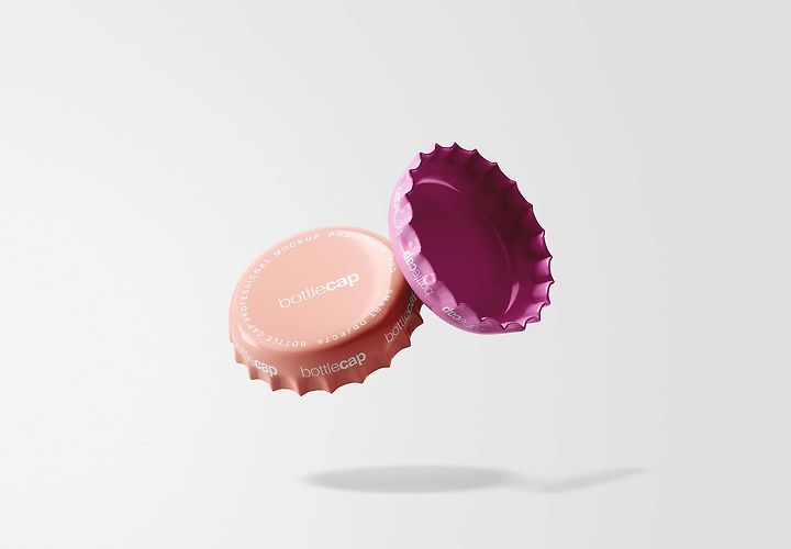 Free Bottle Caps Mockup Psd 1