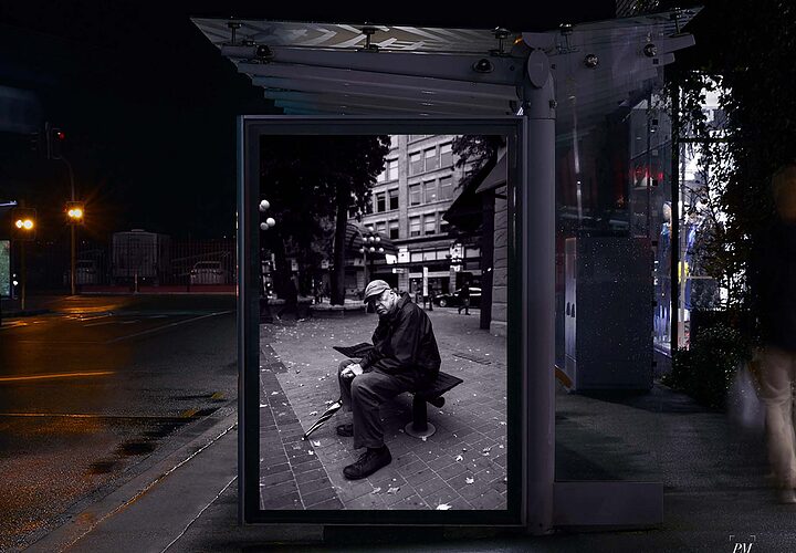 Free Bus Shelter Outdoor Advertisement Mockup Psd 1
