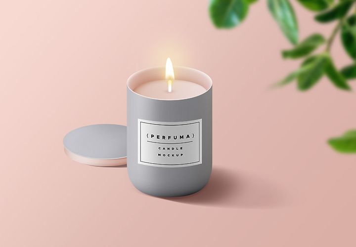 Free Candle Mockup Psd 1