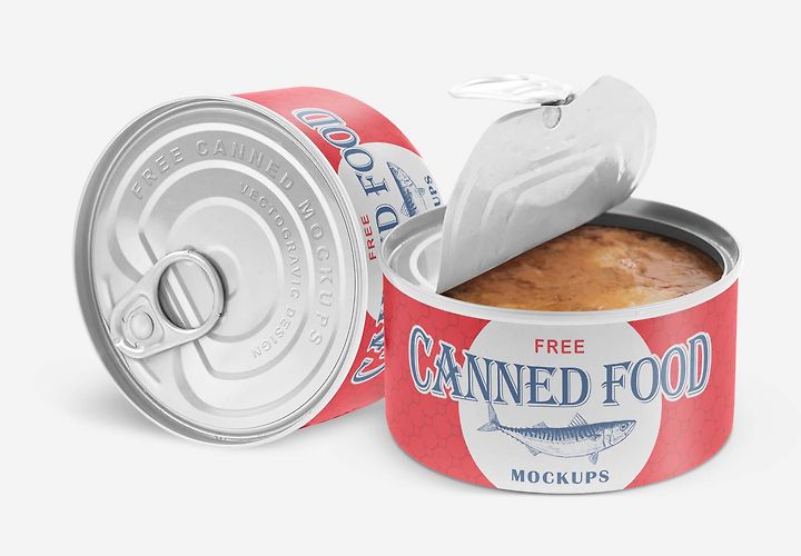 Free Canned Food Mockups Psd 1