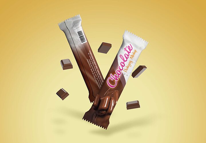Free Chocolate Bar Packaging Mockup Psd 1