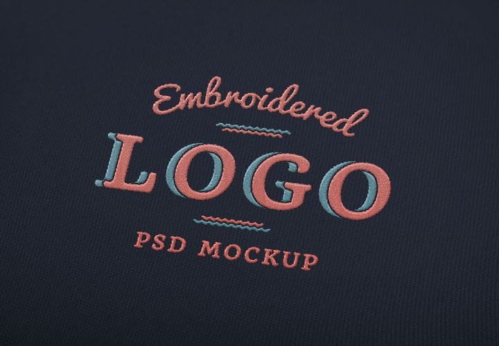 Free Embroidered Logo Mockup 1