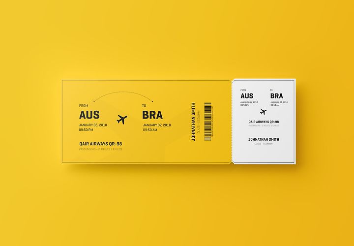 Free Event Ticket Mockup Psd 1