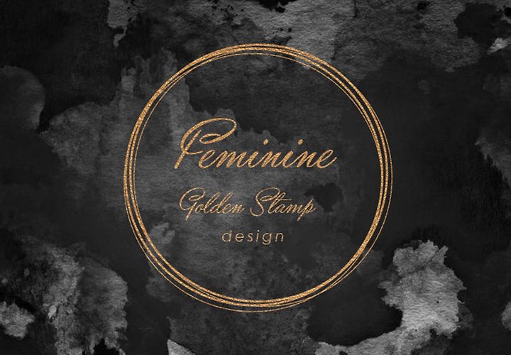 Free Feminine Golden Stamps Psd 1