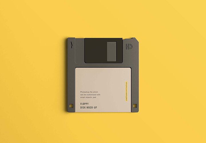 Free Floppy Disk Mockup Psd 1