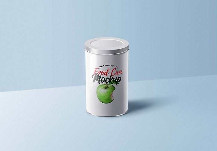 Free Food Can Tin Mockup Psd 1