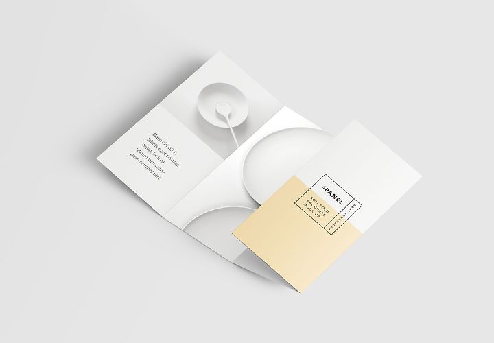 Free Four Panel Brochure Mockup Psd 1