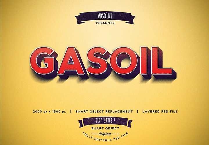 Free Gasoil Photoshop Text Effect Psd 1