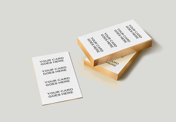 Free Gold Edge Business Card Mockup Psd 1