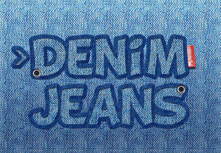 Free Jeans Photoshop Text Effect Psd 1