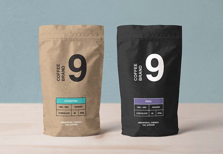 Free Kraft Paper Coffee Pouch Mockup Psd 1