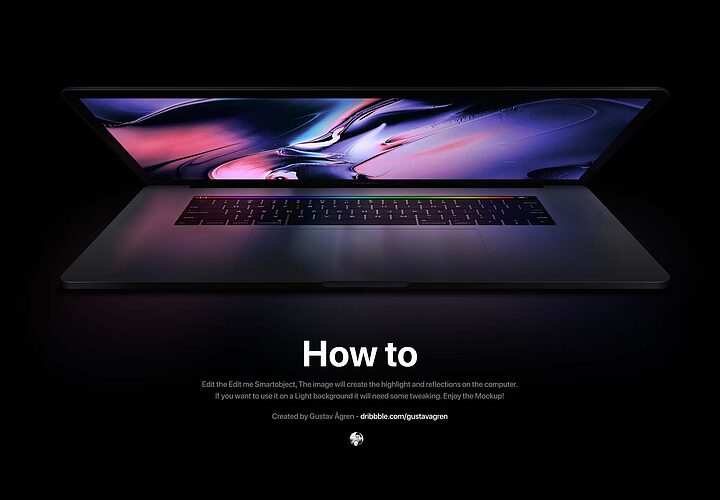 Free Macbook Pro Mockup 2018 Psd 1