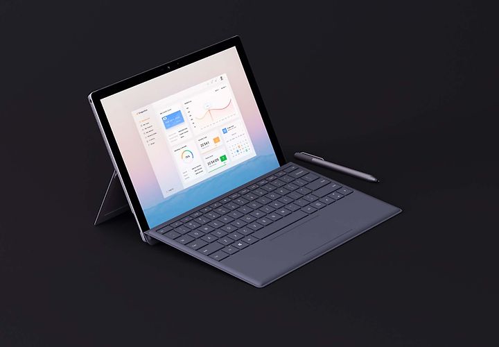 Free Microsoft Surface Pro Mockup Psd 1