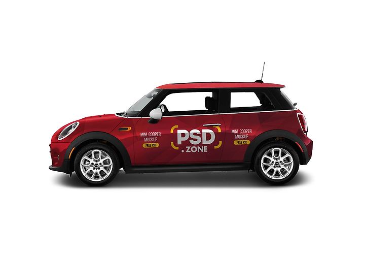 Free Mini Cooper Car Mockup Psd 1