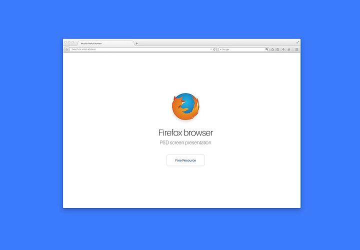 Free New Firefox Browser Mockup Psd 1