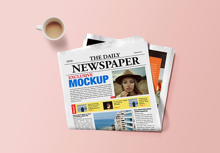 Free Newspaper Mockup Psd 1