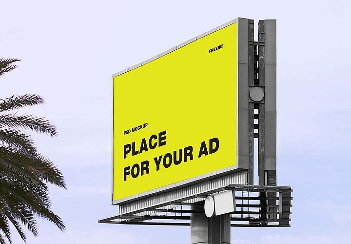 Free Outdoor Advertising Billboard Mockup Psd 1