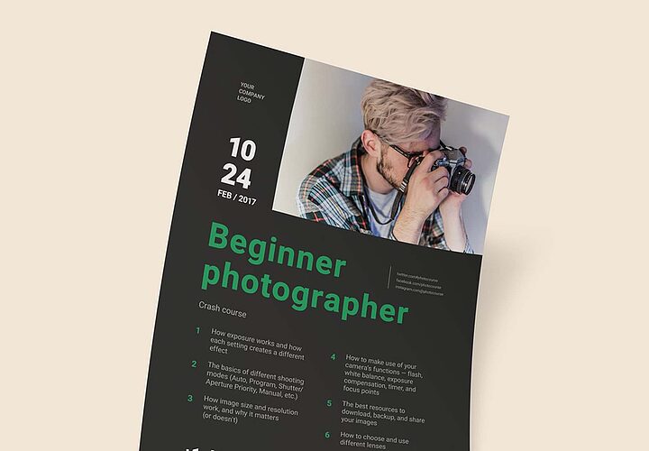 Free Photographer Poster Template 1
